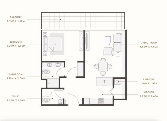 Reve - 1 BEDROOM TYPE 1