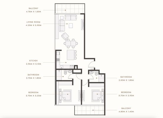 Reve - 2 BEDROOM TYPE 1